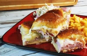 King's Hawaiian Ham Sliders are great for a crowd or a quick weeknight dinner recipe! From MealPlanHQ.com