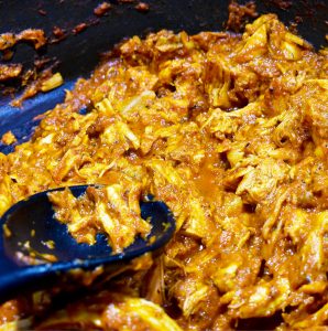 Healthy Chicken Tinga Tostadas Recipe - Chicken Cooking In Sauce - Featured