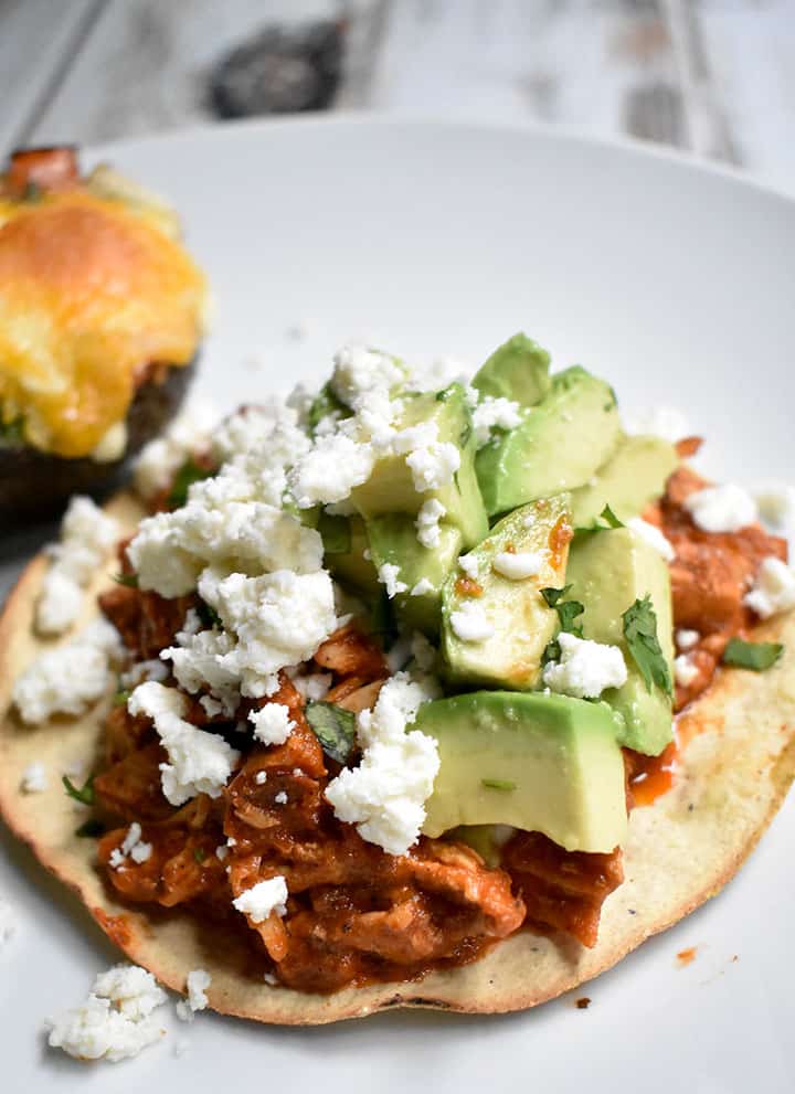 Healthy Chicken Tinga Tostadas Recipe