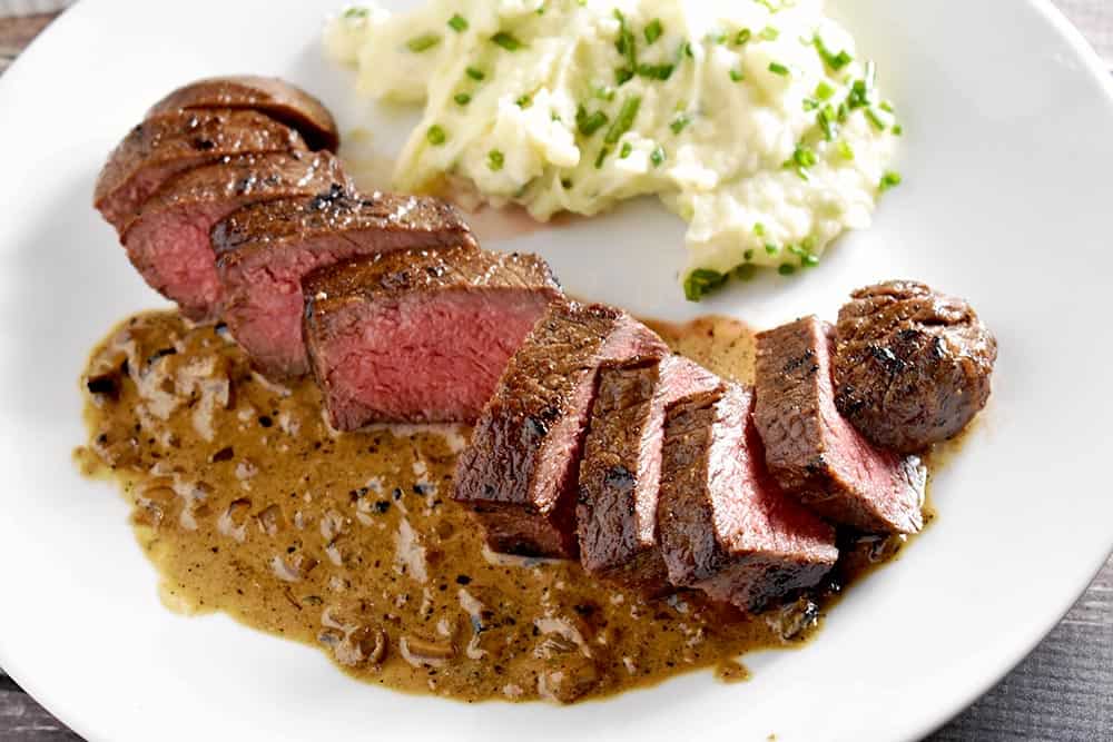 Sous Vide steak recipe over whiskey pan suace