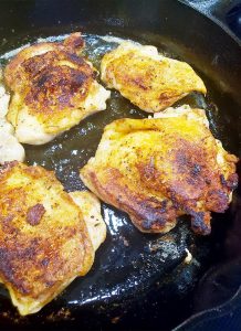 Sous Vide Chicken Thighs in Cast Iron Pan