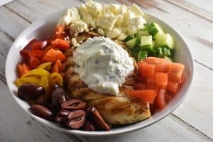 Keto Greek chicken bowls