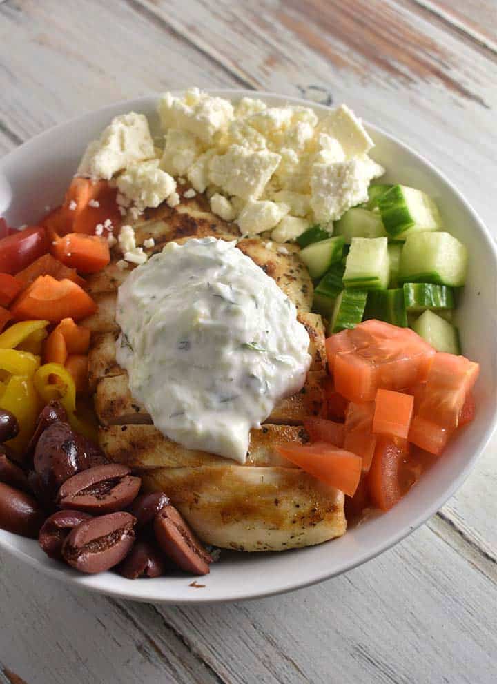 Keto Greek Chicken Bowls Recipe copy | Nerd Chefs