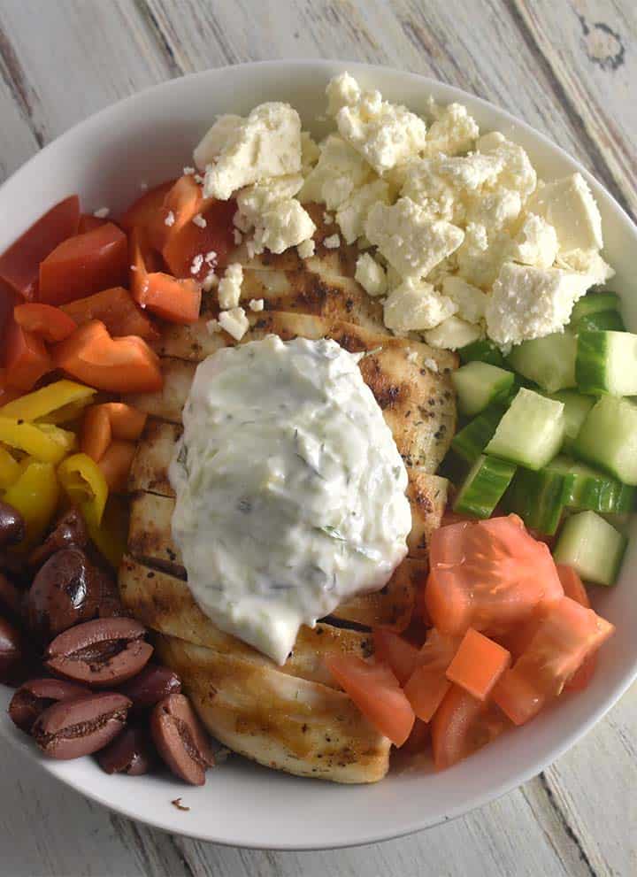 Greek Keto Chicken Bowl