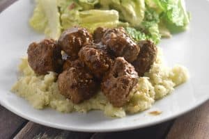 Meatballs over Mashed Cauliflower Recipe