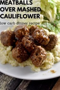 Meatballs over mashed cauliflower recipe