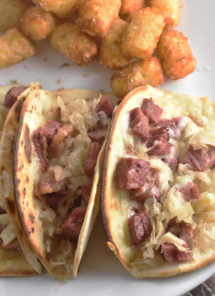 Corned Beef Reuben Tacos