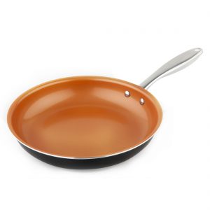 MICHELANGELO Copper Frying Pan with Ultra Nonstick Titanium Coating