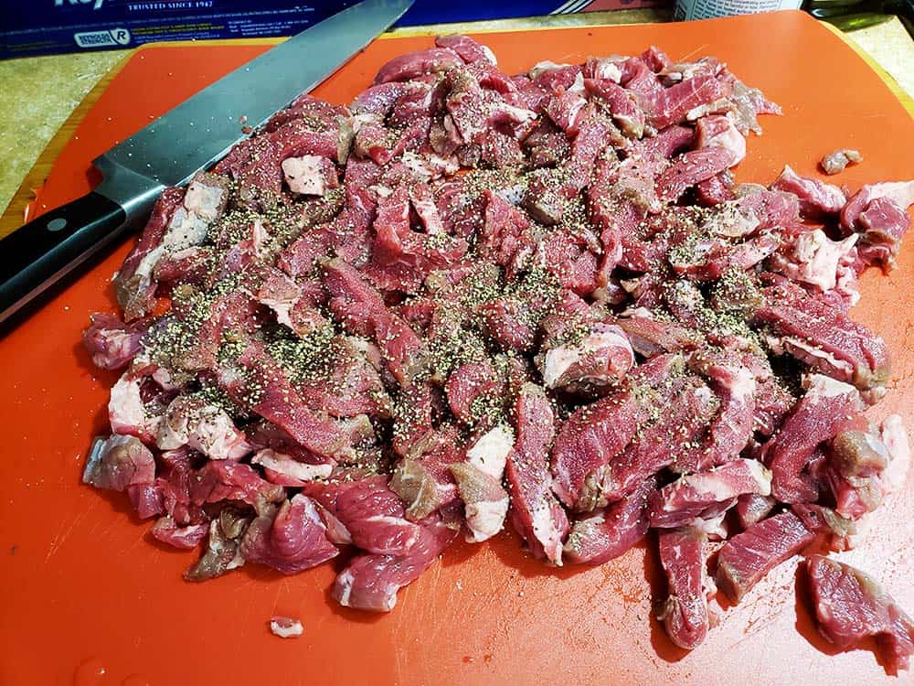 Beef strips