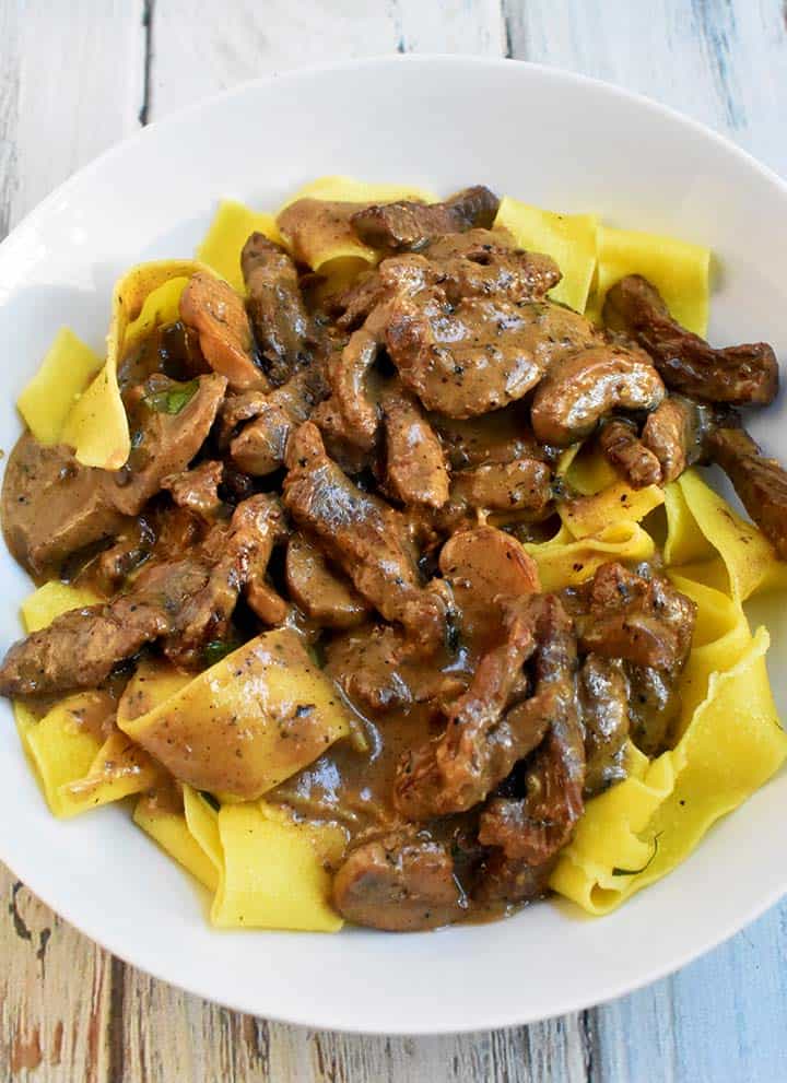 authentic beef stroganoff