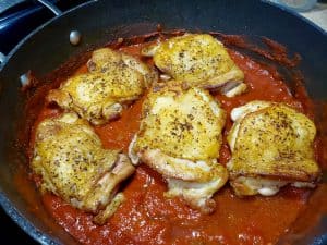 Chicken Thighs in Tomato Sauce