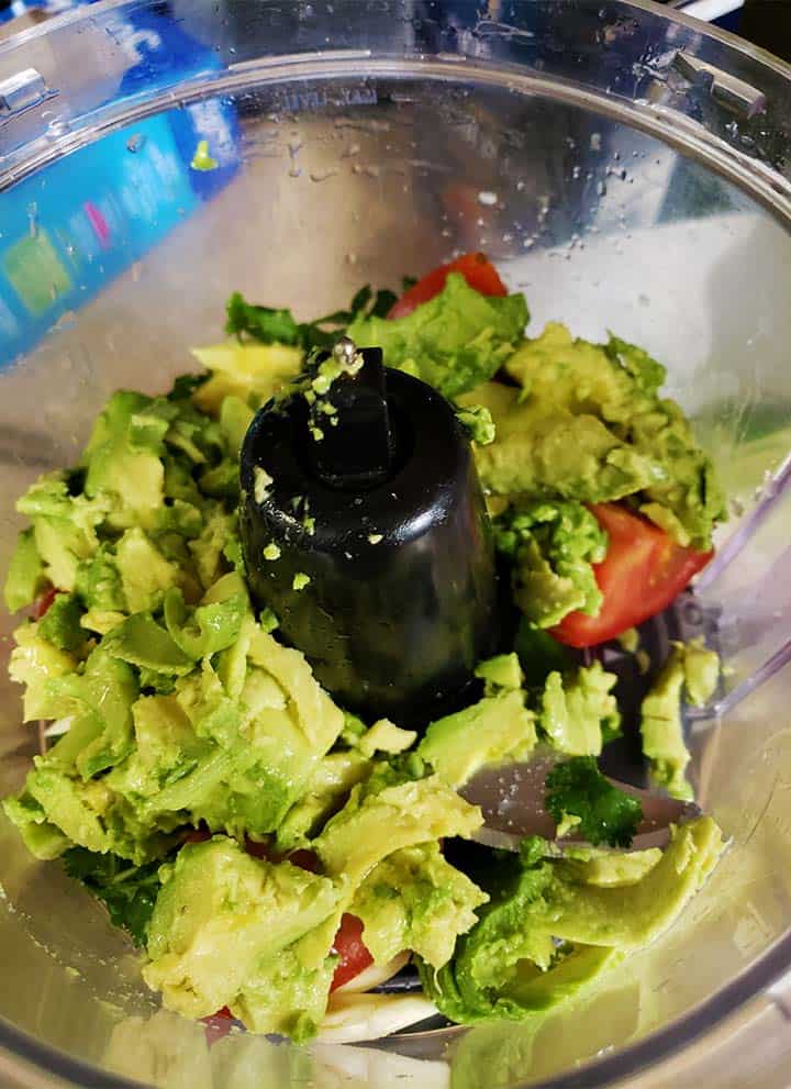 Homemade Guacamole in a Food Processor