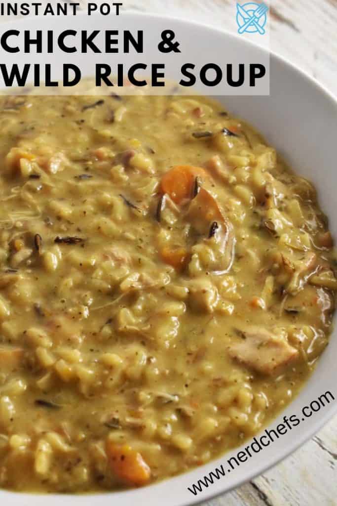 Instant Pot Chicken Wild Rice Soup Pin