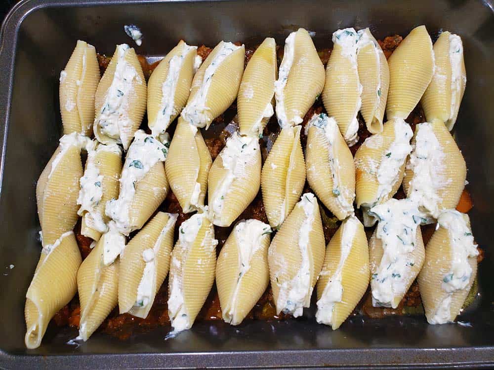 Jumbo Stuffed Shells in Pan