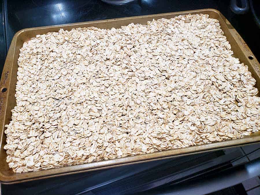 toasted oats for granola bars