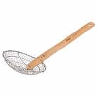 wire strainer with bamboo handle
