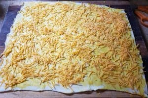 puff pastry with cheese and mustard