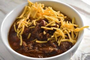 Instant pot chili with cheese
