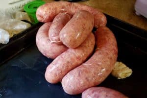 homemade bratwurst raw