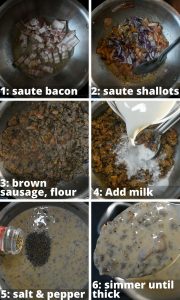 sausage and biscuits step by step instructions