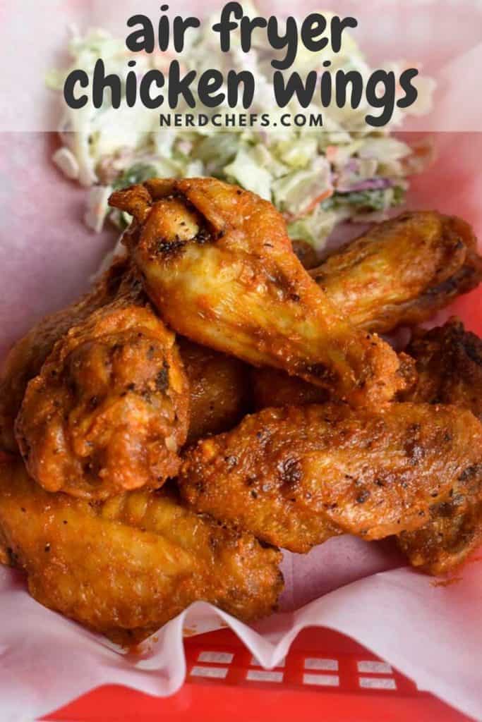 air fryer chicken wing photo for pinterest