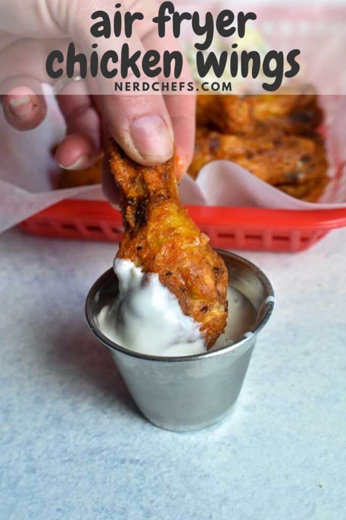 air fryer chicken wing photo for pinterest