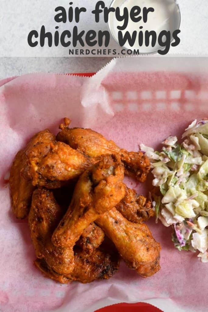 air fryer chicken wing photo for pinterest