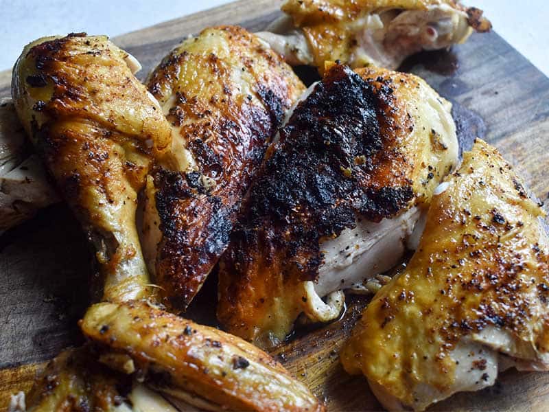 Air Fryer Whole Chicken - Carved Horz | Nerd Chefs